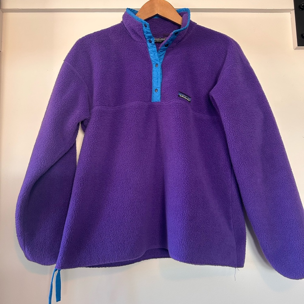 Patagonia Kids Purple Fleece Pullover vintage